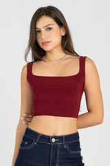 Muse Crop Top – Burgundy