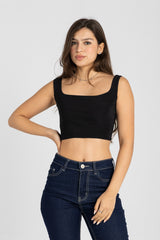 Muse Cropped Top – Black
