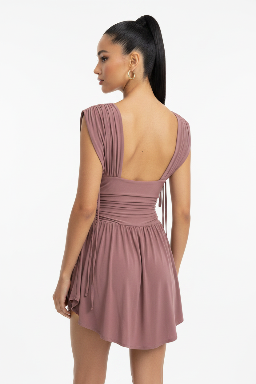 The Mayan Dress - Dusty Rosewood