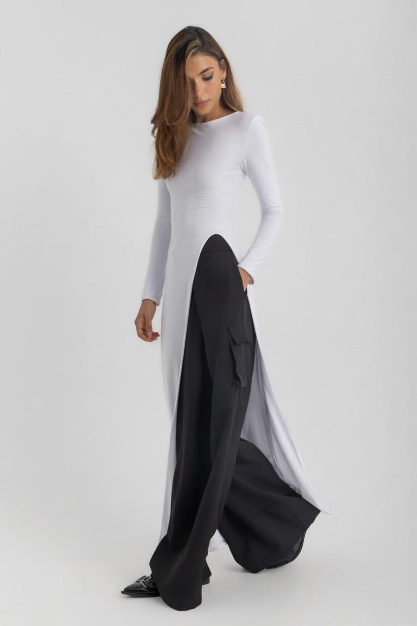 The Sovereign Blouse Dress - White