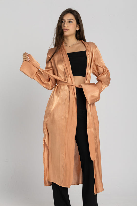 Diamond Cardigan - Shimmery Peach