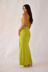 Selena Two-Piece Set in Lime Green – Structured Summer Co-ord