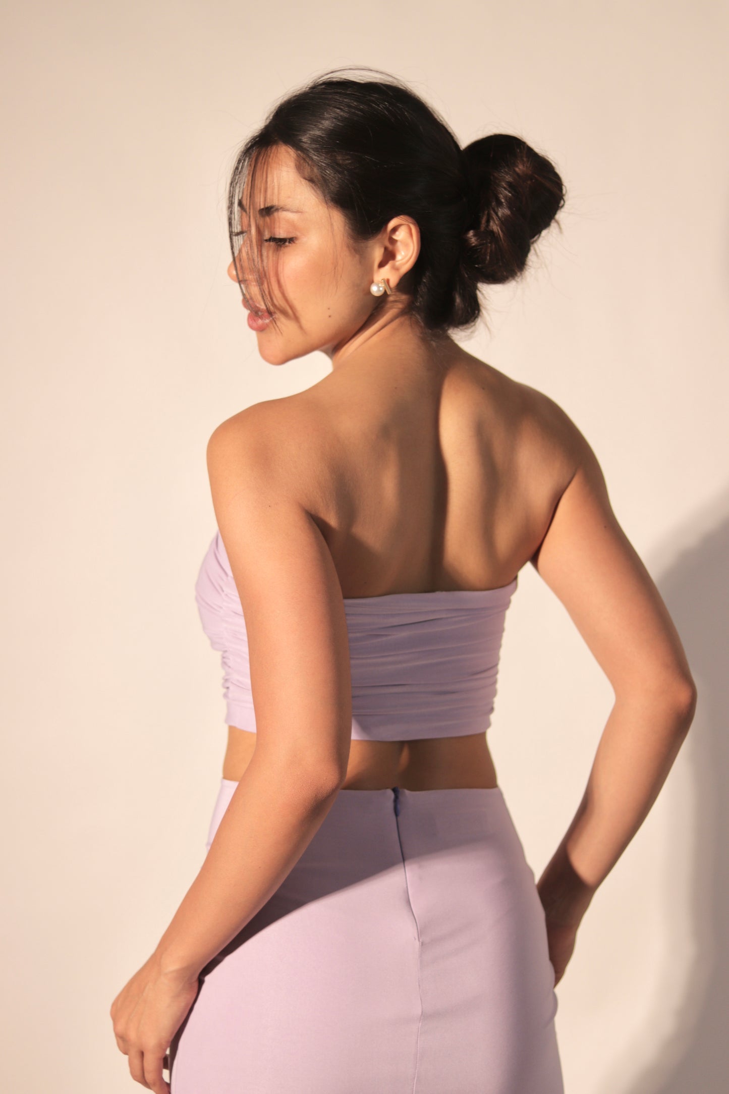 Ruched Strapless Bandeau Top