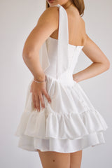 Aurora Dress Mini - White | Elegant Summer Mini Dress