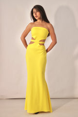 Summer Yellow Coral Dress