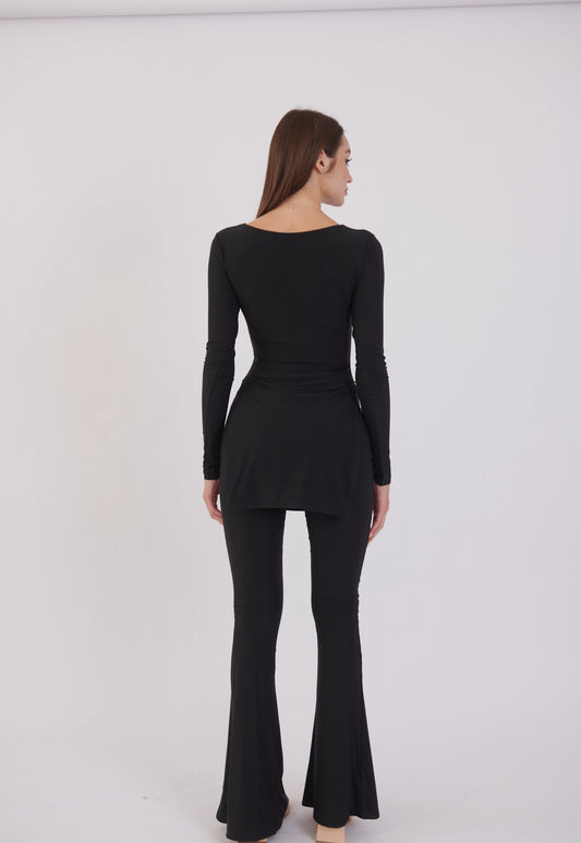 Oxford Set – Black | Double Layered Two-Piece Outfit