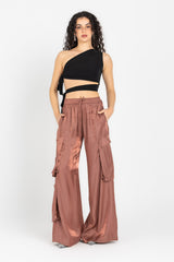 Luna Pants – Fluid Shimmer Cargo, Copper