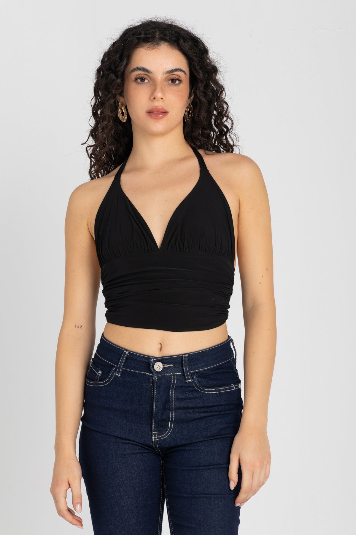 Sculpt Halter Top – Black