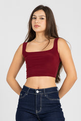 Muse Crop Top – Burgundy