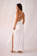 Selena Two-Piece Set in White – Structured Summer Co-ord