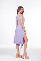 Rosalind Double Layer Stretch Dress - Lilac Party Dress