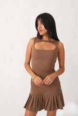 Genevieve Mini Dress — Camel