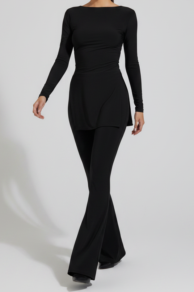 Oxford Set – Black | Double Layered Two-Piece Outfit