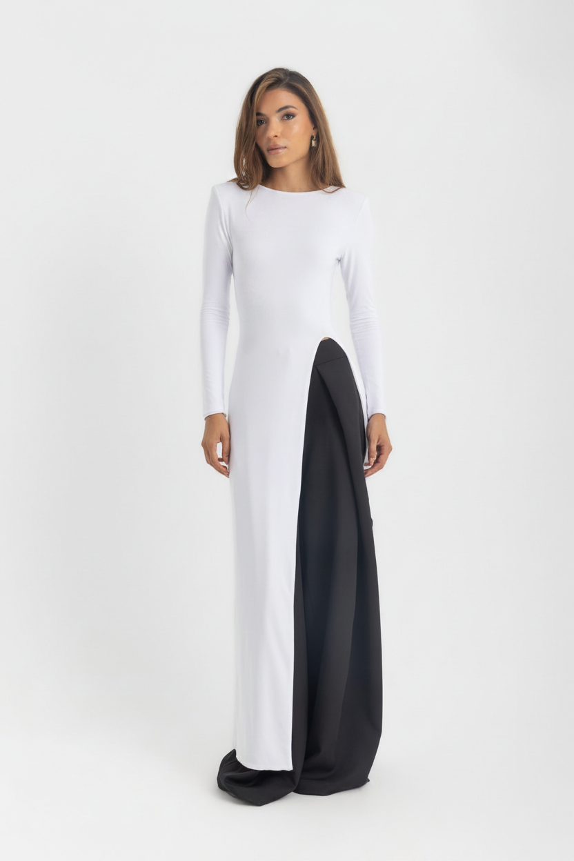 The Sovereign Blouse Dress - White