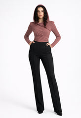 Thea Bodysuit - Dusty Rosewood Structured Shoulder Bodysuit