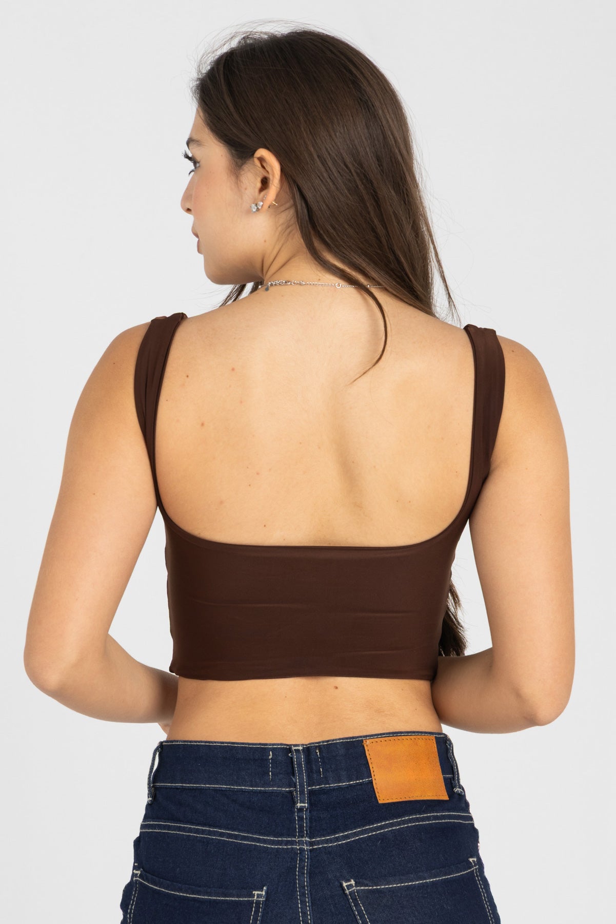 Muse Crop Top – Chocolate Brown