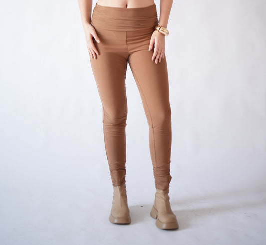 Lea Ruched Leggings - Toffee