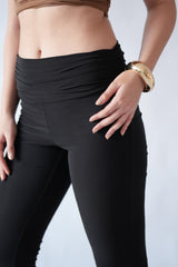 Lea Ruched Leggings - Black