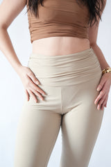 Lea Ruched Leggings - Nude