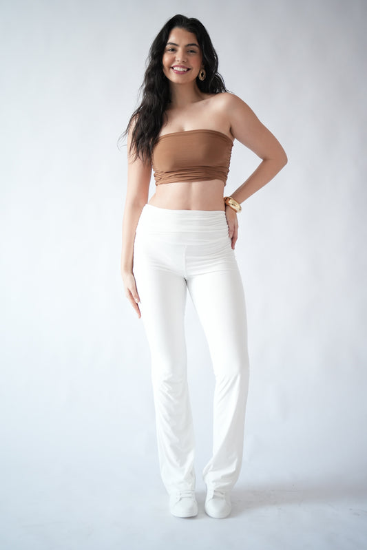 Amelia ruched Straight Cut Pants