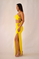Selena Two-Piece Set in Summer Yellow – Structured Summer Co-ord