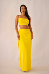 Summer Yellow Selena Two-Piece Set - Structured Summer Co-ord