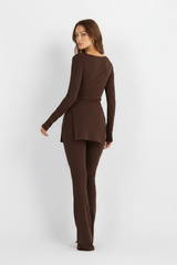 Oxford Set – Chocolate Brown | Double Layered Two-Piece Outfit