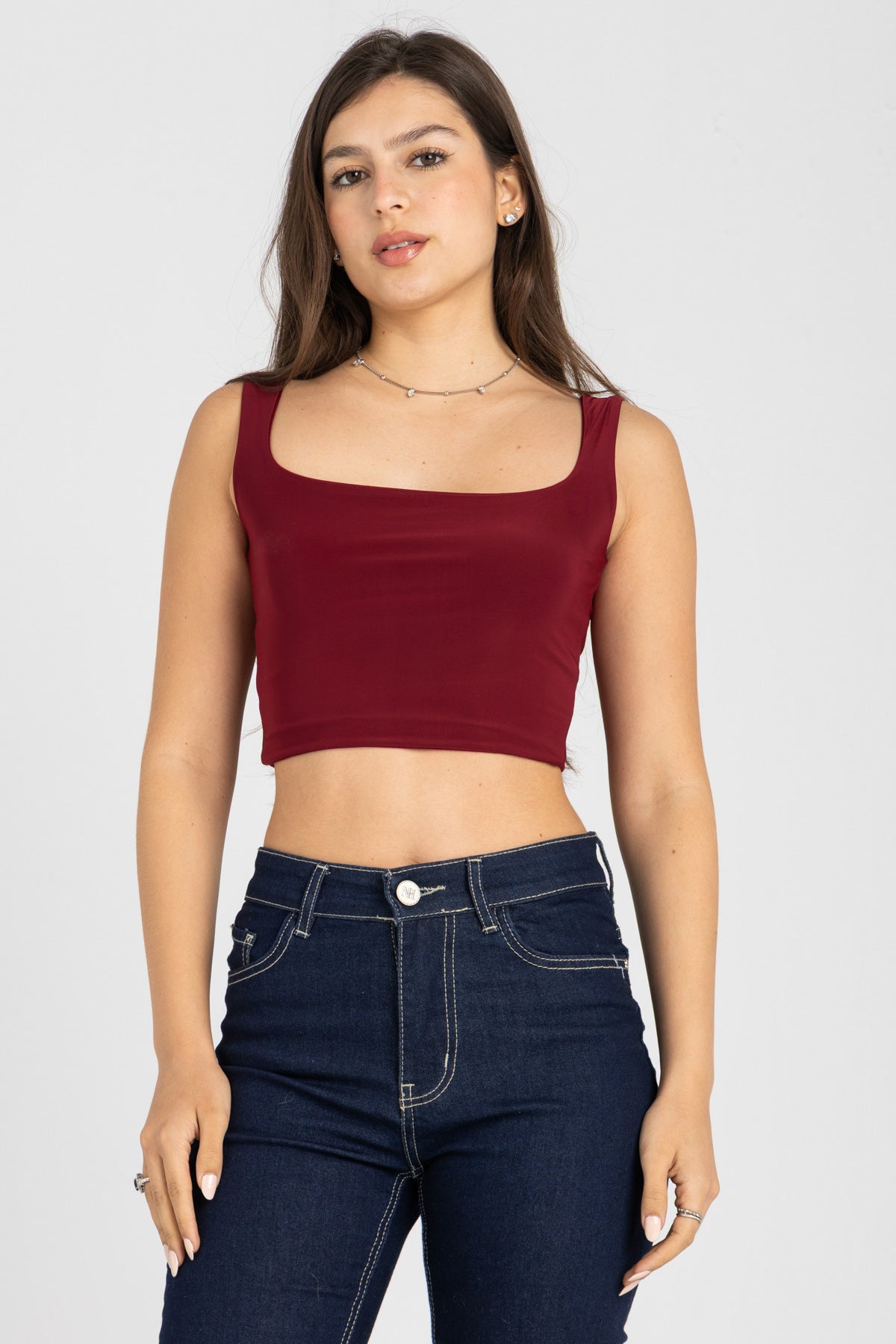 Muse Crop Top – Burgundy