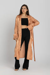 Diamond Cardigan - Shimmery Peach