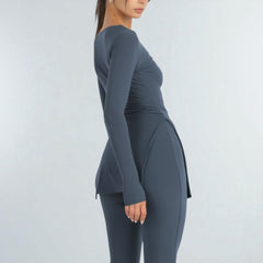 Oxford Set – Grey | Double Layered Two-Piece Outfit