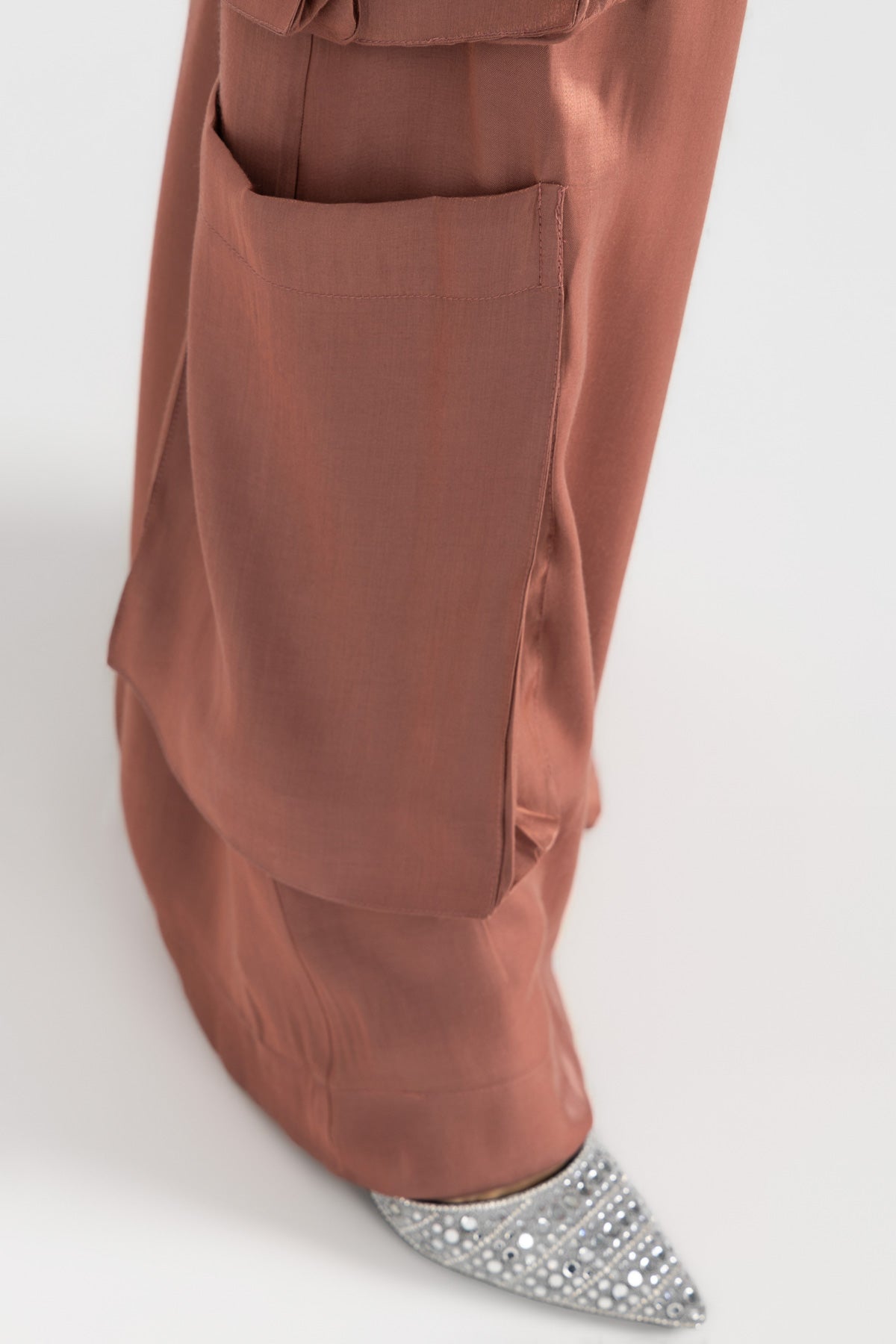 Luna Pants – Fluid Shimmer Cargo, Copper