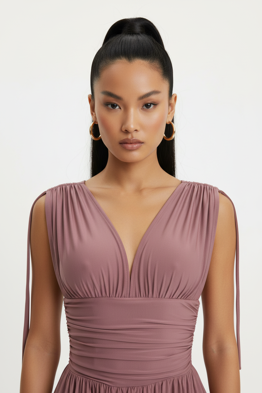The Mayan Dress - Dusty Rosewood