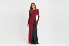 The Sovereign Blouse Dress – Burgundy