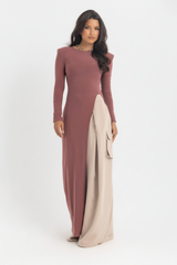 The Sovereign Blouse Dress – Dusty Rosewood
