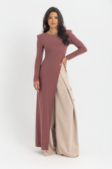 The Sovereign Blouse Dress – Dusty Rosewood