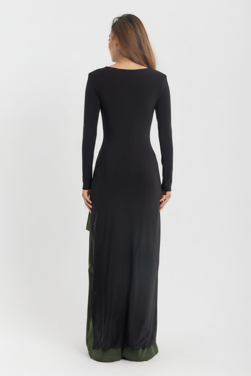 The Sovereign Blouse Dress – Black