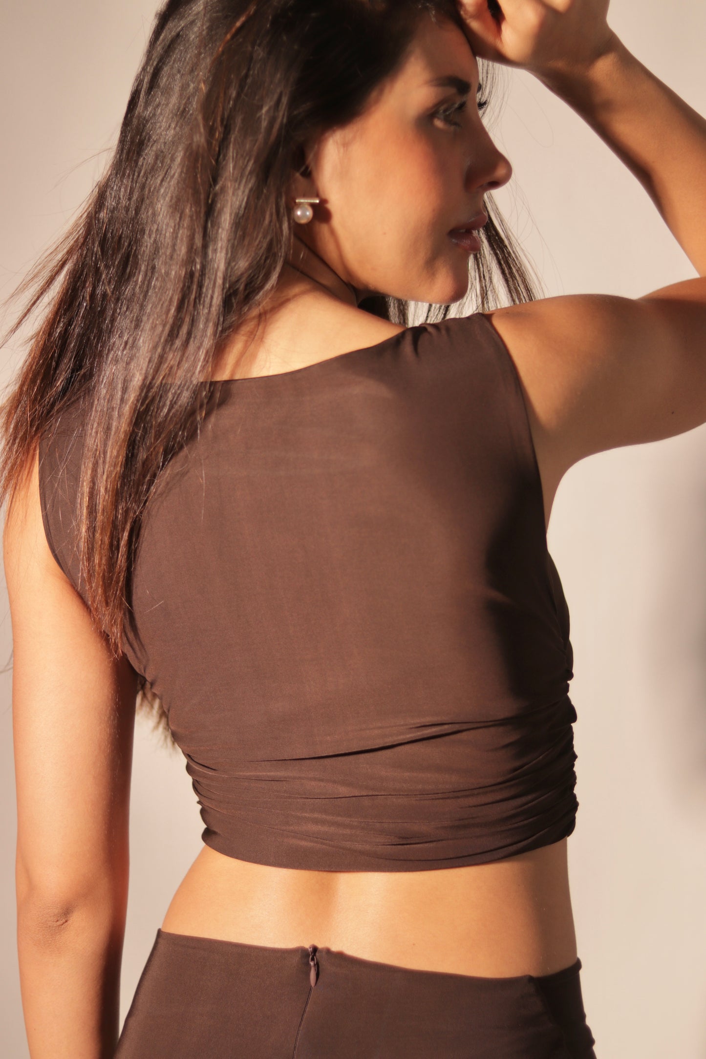 Ruched cropped top