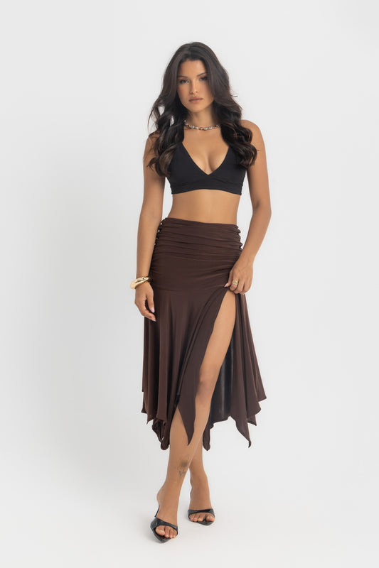 Dahlia Skirt - Chocolate Brown