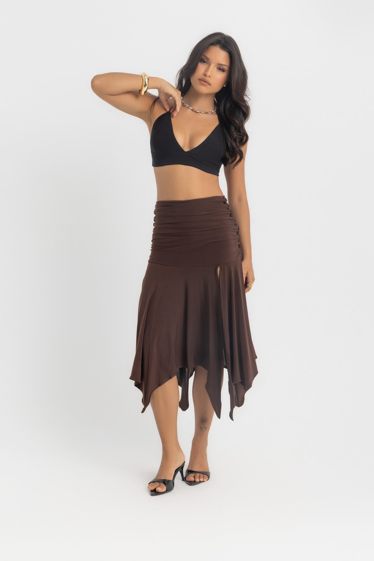 Dahlia Skirt - Chocolate Brown
