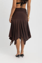 Dahlia Skirt - Chocolate Brown