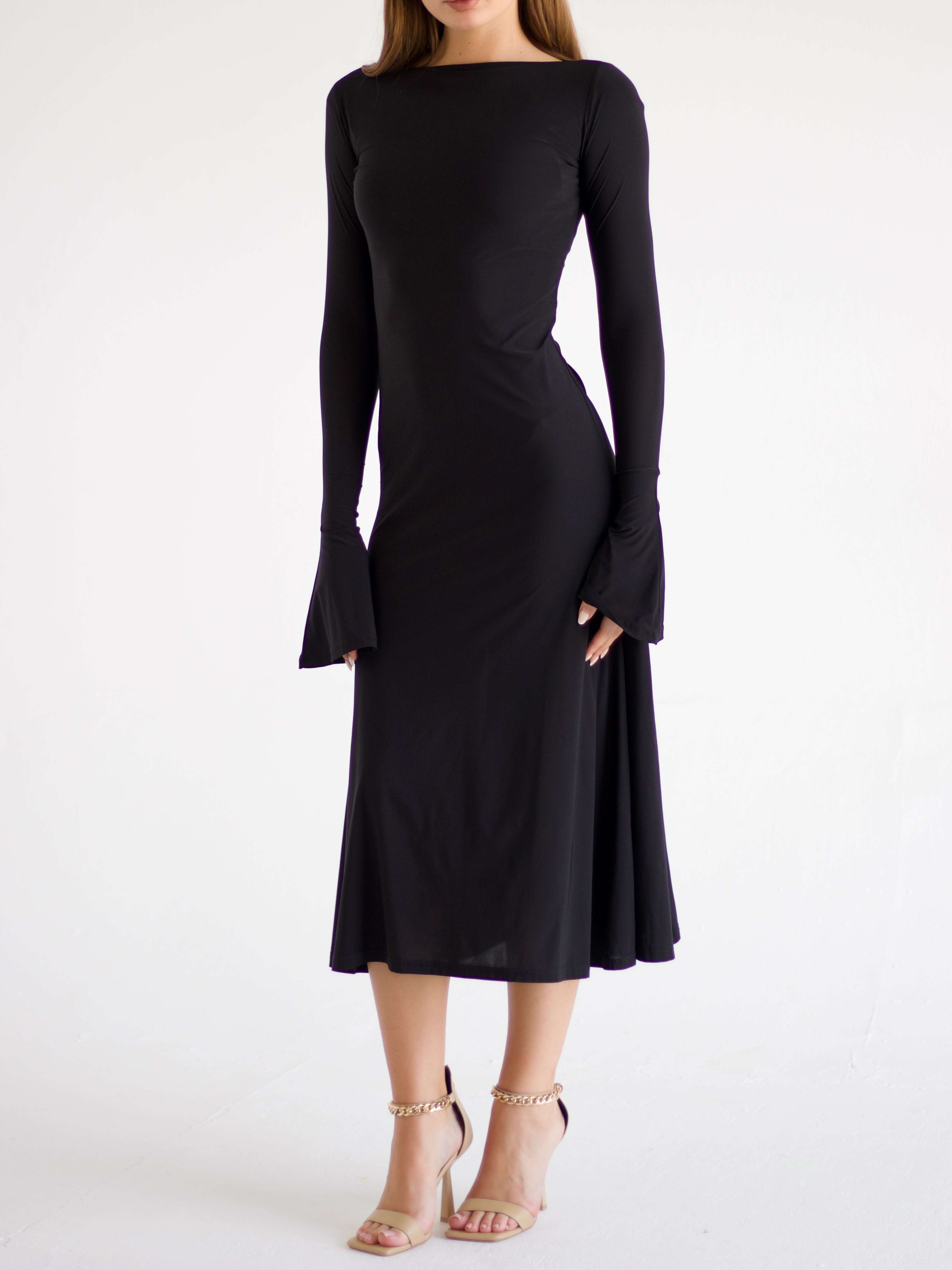 Black kate dress – sand