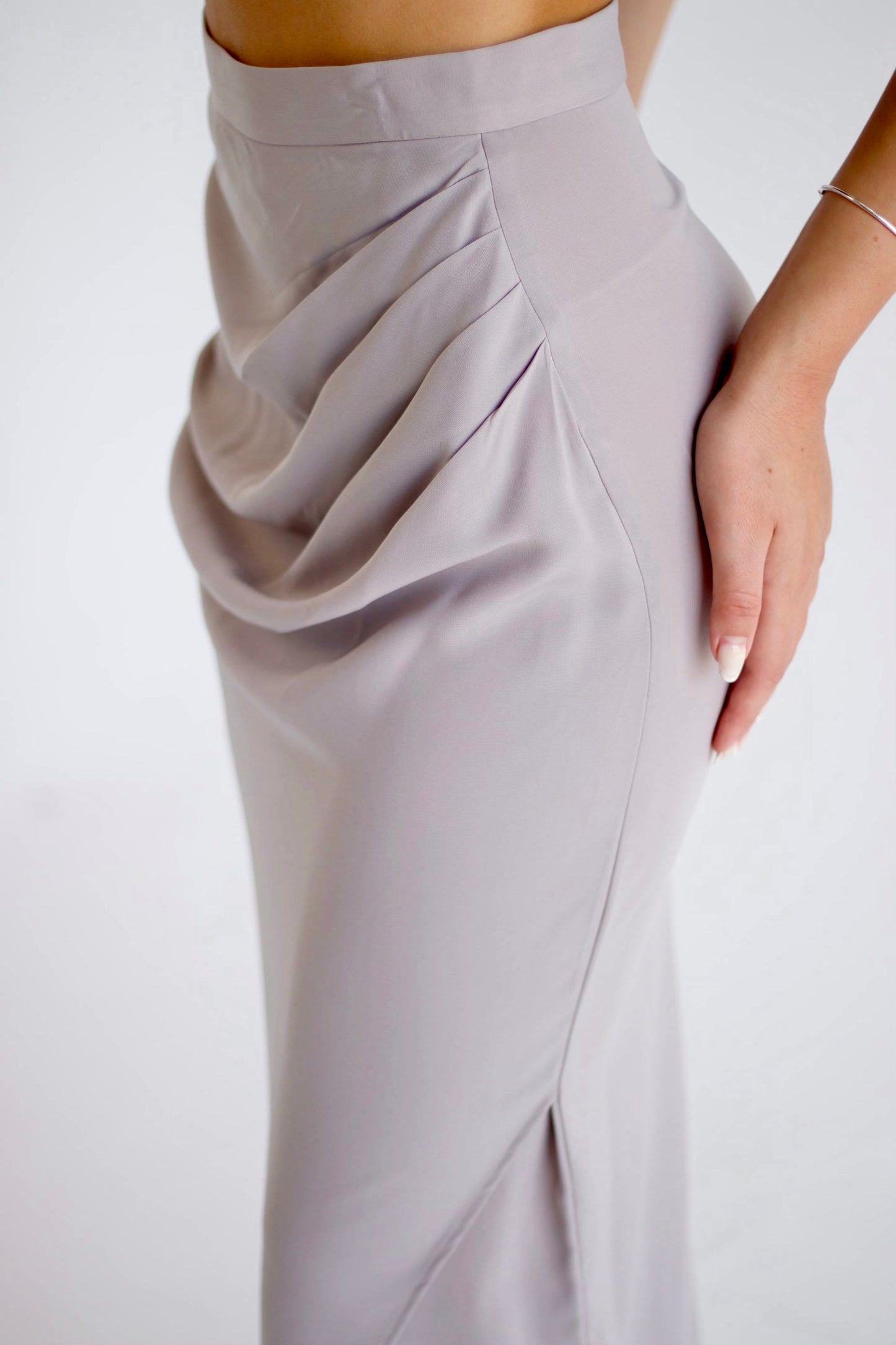 Draped maxi skirt