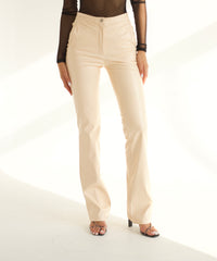 Straight Cut Leather Pants