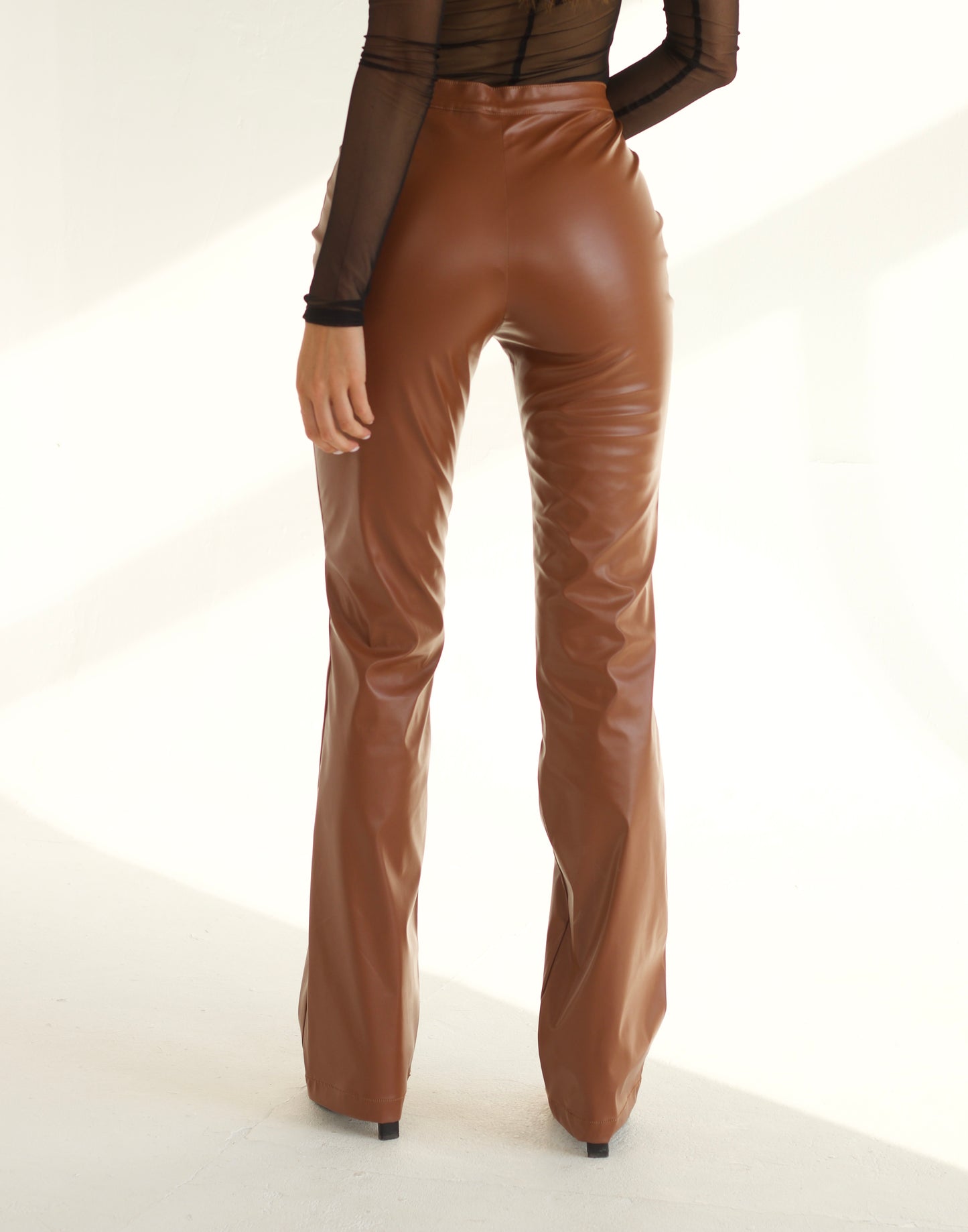 Straight Cut Leather Pants