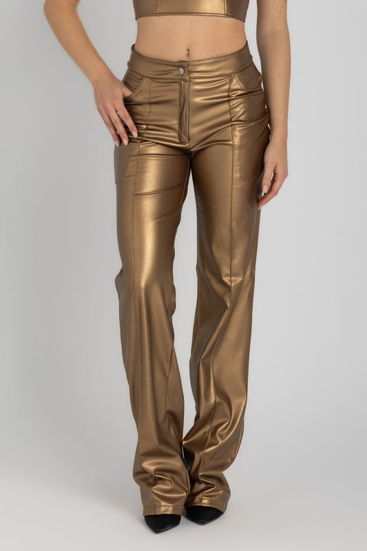The Crest pants Gold