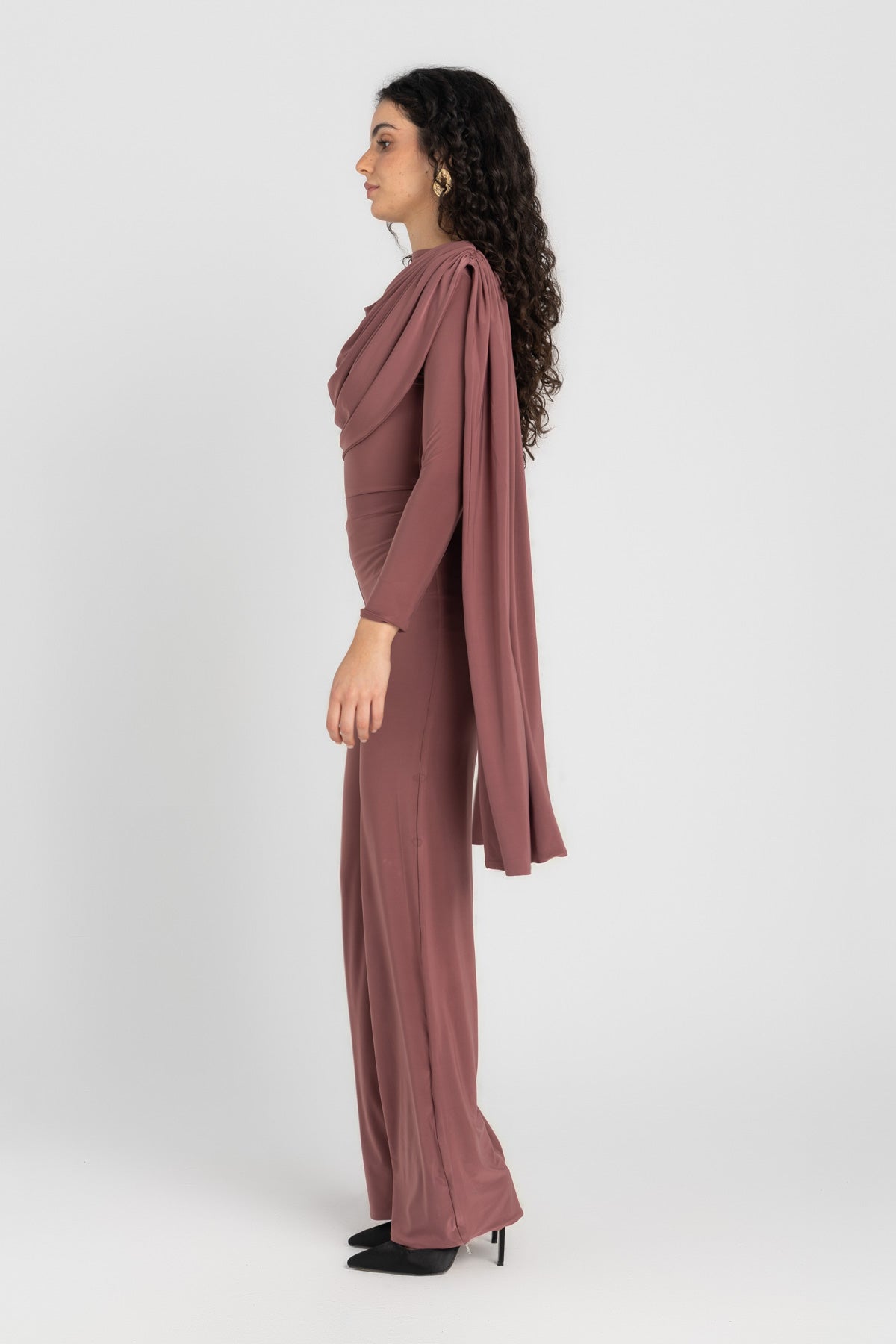 Athena Bodysuit Set — Dusty Rosewood