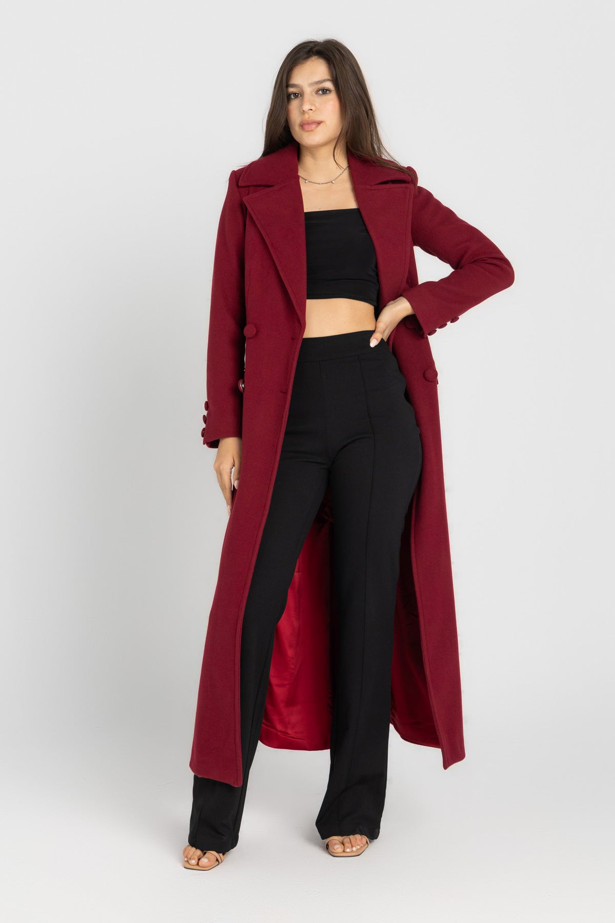 The Monarch Coat Burgundy
