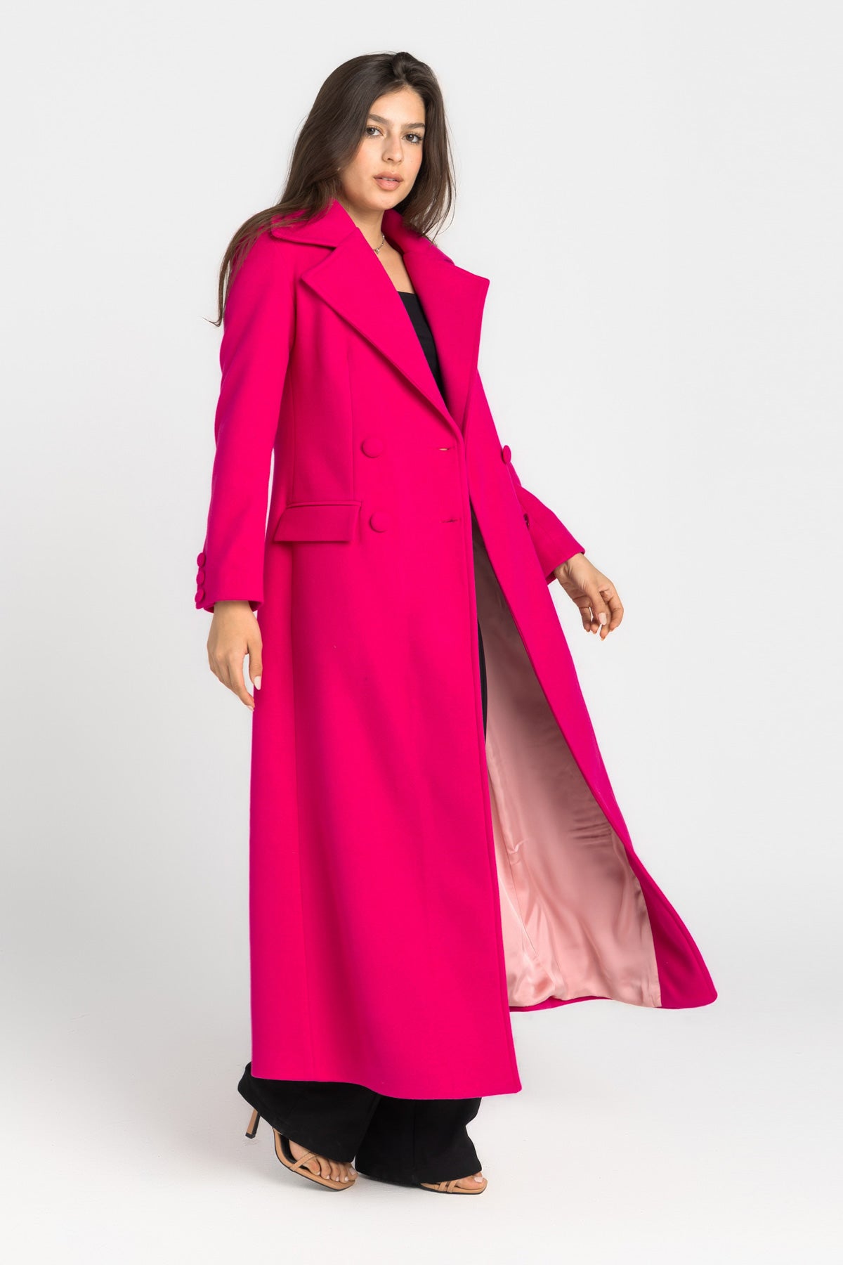 The Monarch Coat HOT PINK