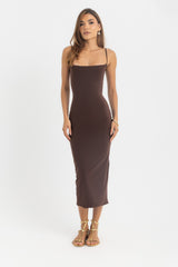 THE PRETTY BASIC DRESS - Brown