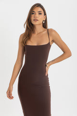 THE PRETTY BASIC DRESS - Brown